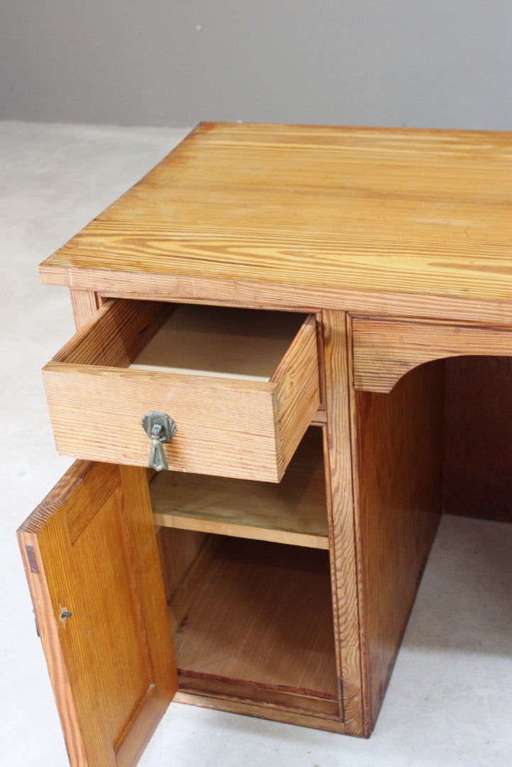 Pitch Pine Desk - Kernow Furniture