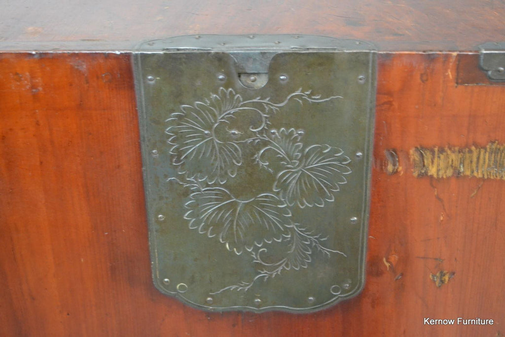 Antique Korean Camphor Wood Cabinet Sideboard - Kernow Furniture