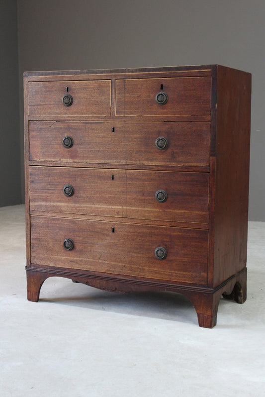 Antique Mahogany Chest of Drawers - Kernow Furniture