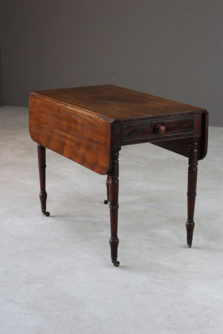 Antique Mahogany Pembroke Drop Leaf Table - Kernow Furniture