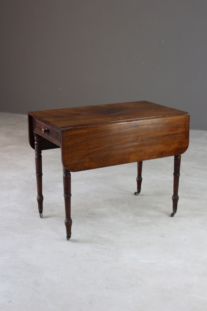 Antique Mahogany Pembroke Drop Leaf Table - Kernow Furniture