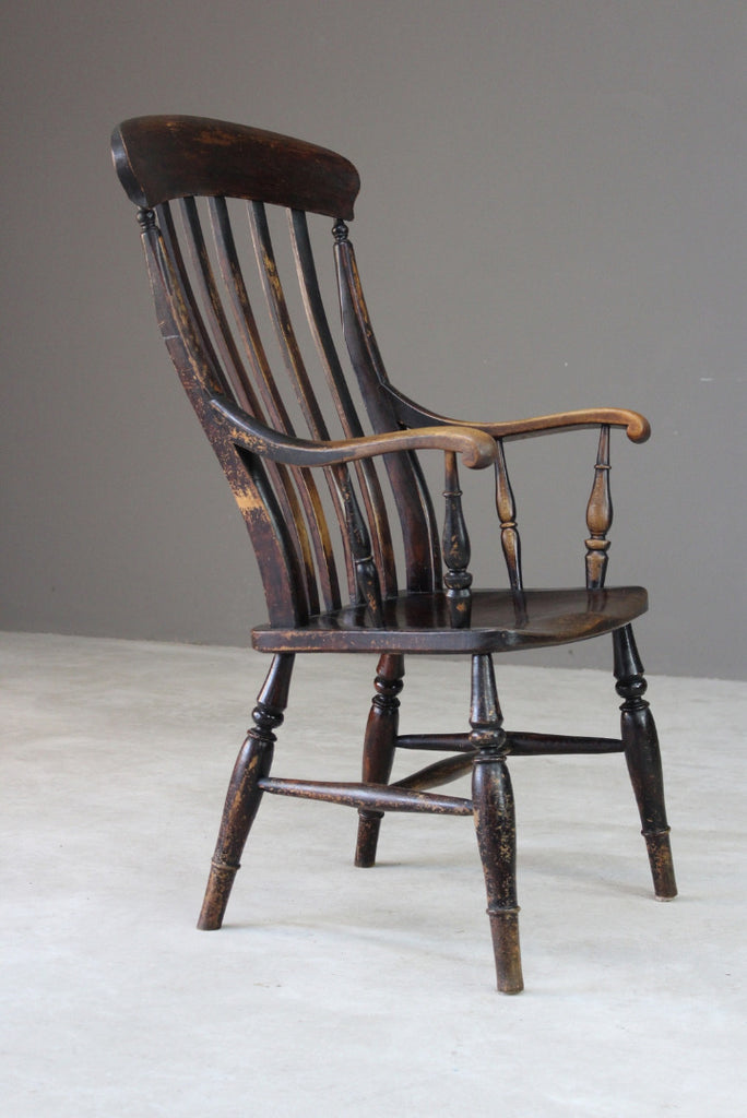 Rustic Lathe Back Kitchen Chair - Kernow Furniture