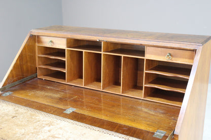 Reproduction Walnut Writing Bureau - Kernow Furniture