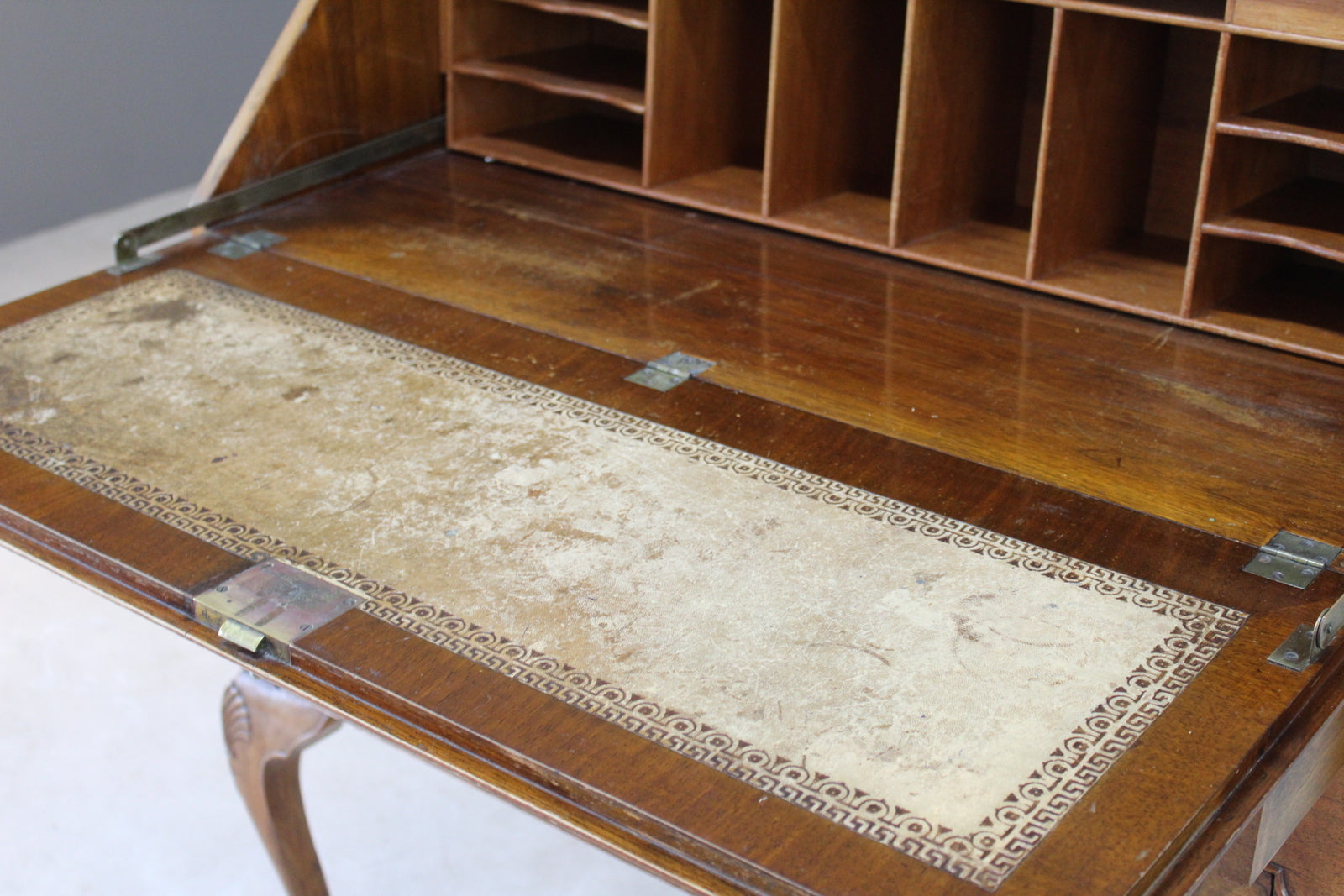 Reproduction Walnut Writing Bureau - Kernow Furniture