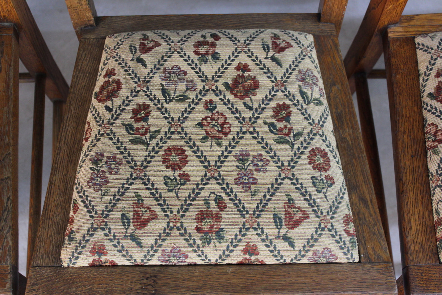 6 Edwardian Oak Dining Chairs - Kernow Furniture