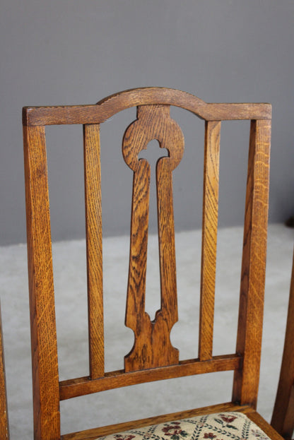 6 Edwardian Oak Dining Chairs - Kernow Furniture