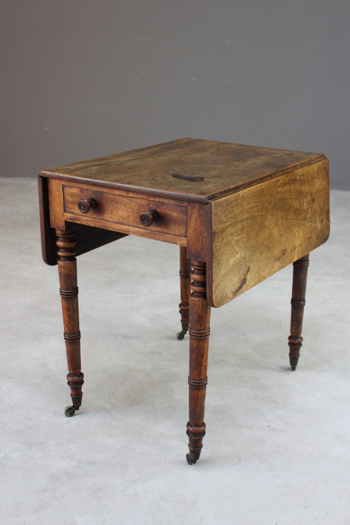 Mahogany Drop Leaf Pembroke Table - Kernow Furniture