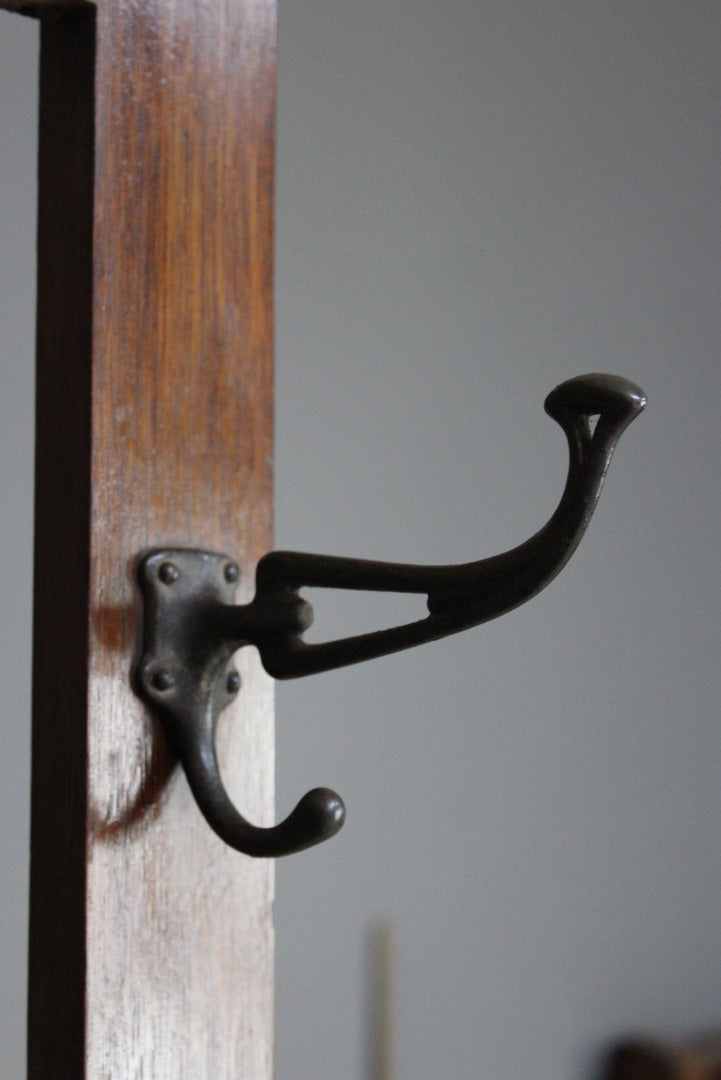 Edwardian Oak Hall Coat Stand - Kernow Furniture