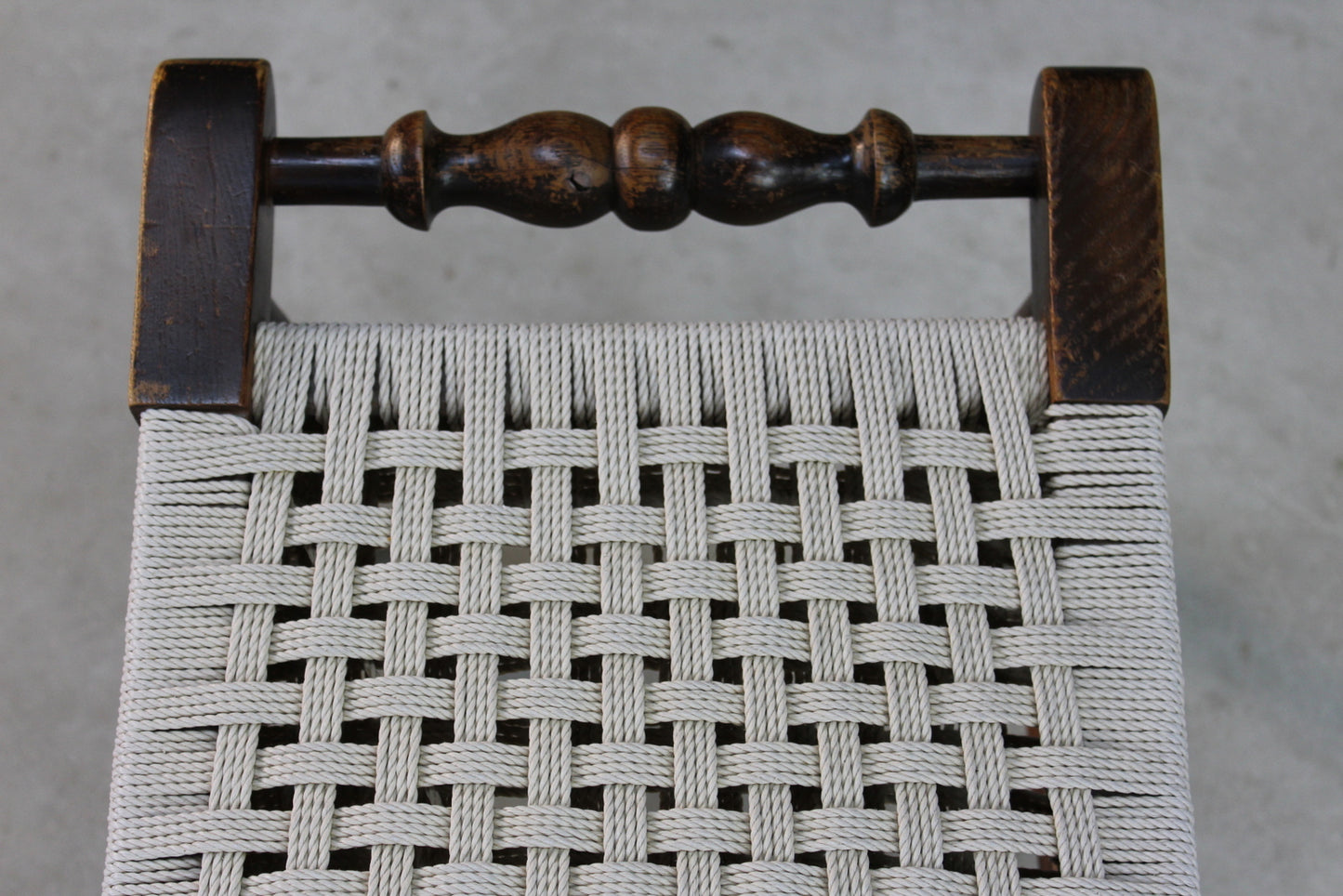 Vintage Woven Footstool - Kernow Furniture