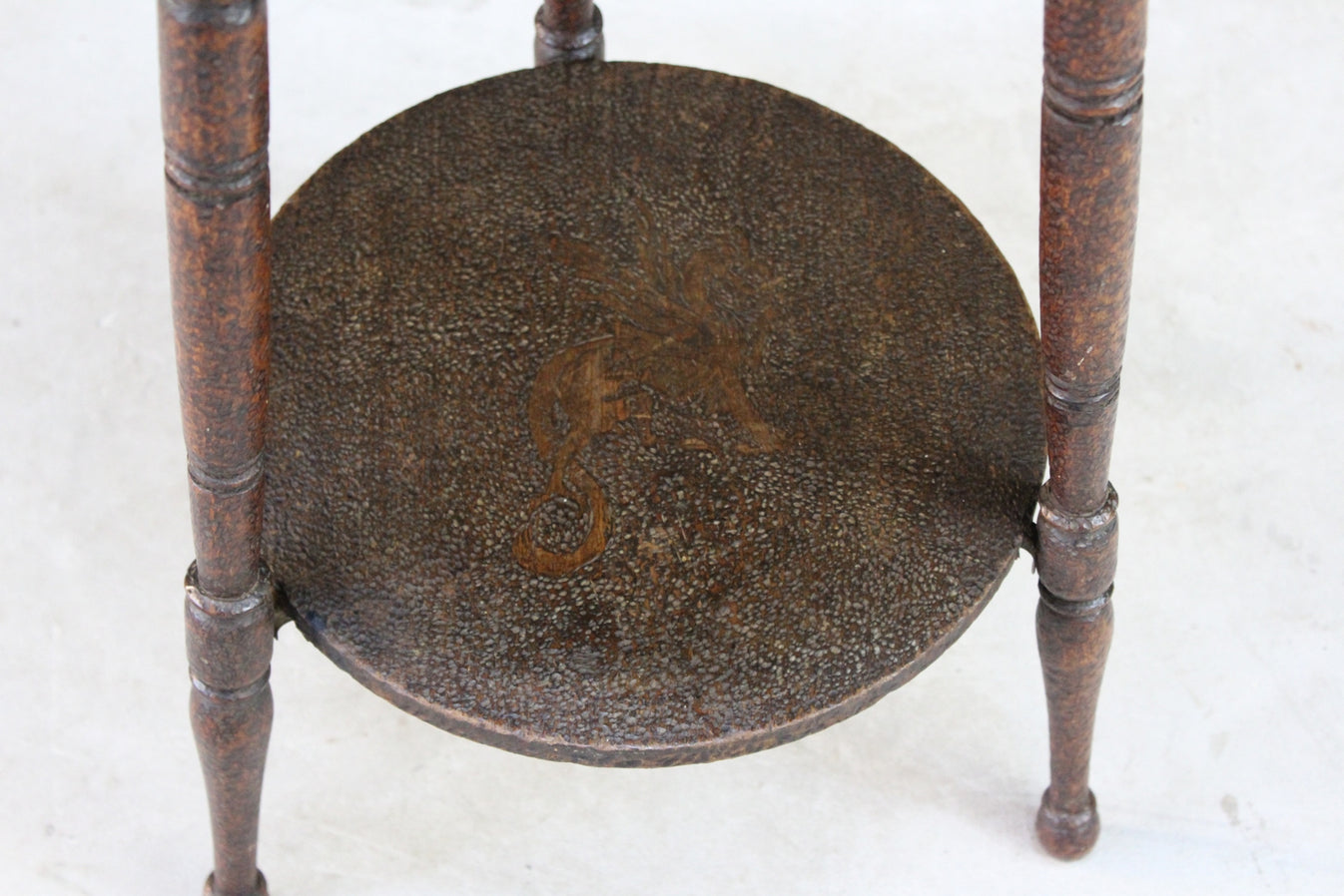 Arts & Crafts Pyrographic Poker Work Occasional Table – Kernow Furniture