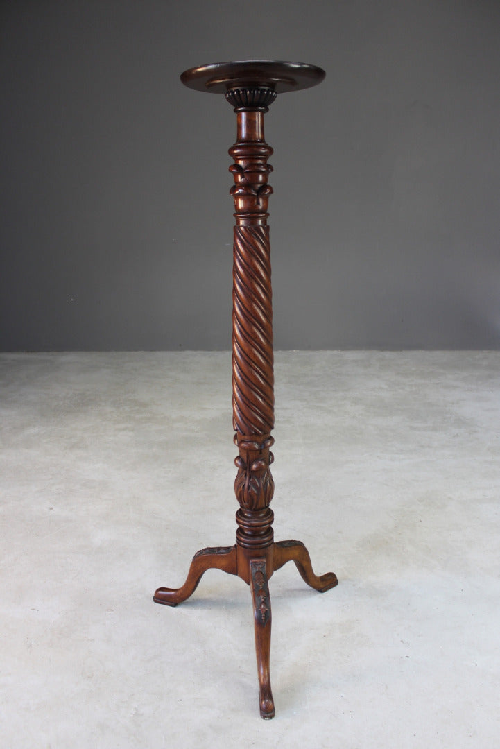 Mahogany Torchere Plant Stand - Kernow Furniture