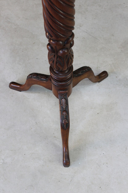 Mahogany Torchere Plant Stand - Kernow Furniture