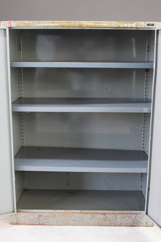 Retro Metal Office Cupboard Cabinet - Kernow Furniture