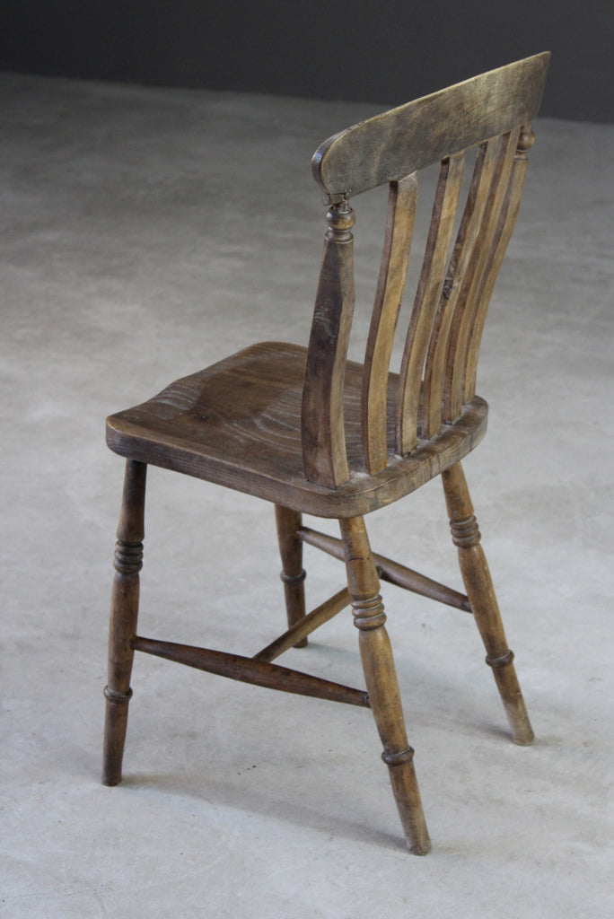 Rustic Elm Lathe Back Kitchen Chair - Kernow Furniture