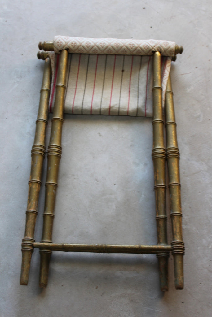 Simulated Bamboo Gilt Wood Stool - Kernow Furniture