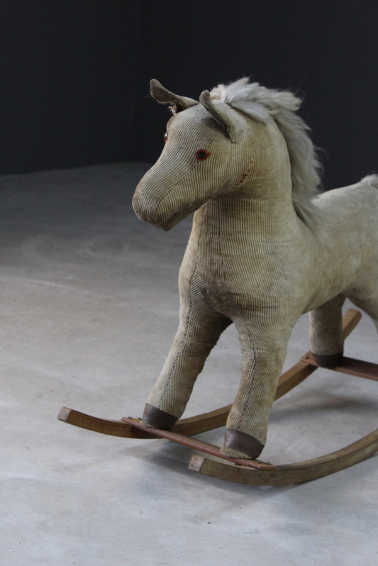 Vintage Cord Rocking Horse - Kernow Furniture