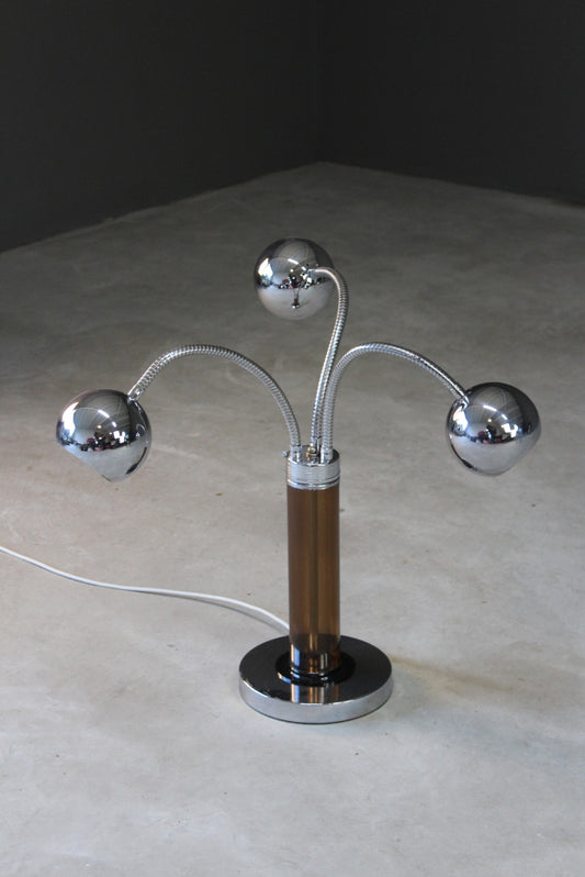 Retro Chrome Adjustable Table Lamp - Kernow Furniture