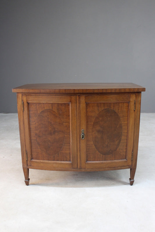 Edwardian Style Inlaid Mahogany Cupboard - Kernow Furniture