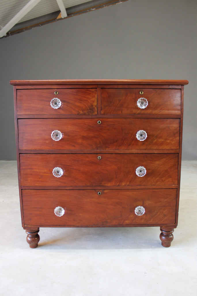Antique Victorian Mahogany Chest of Drawers - Kernow Furniture