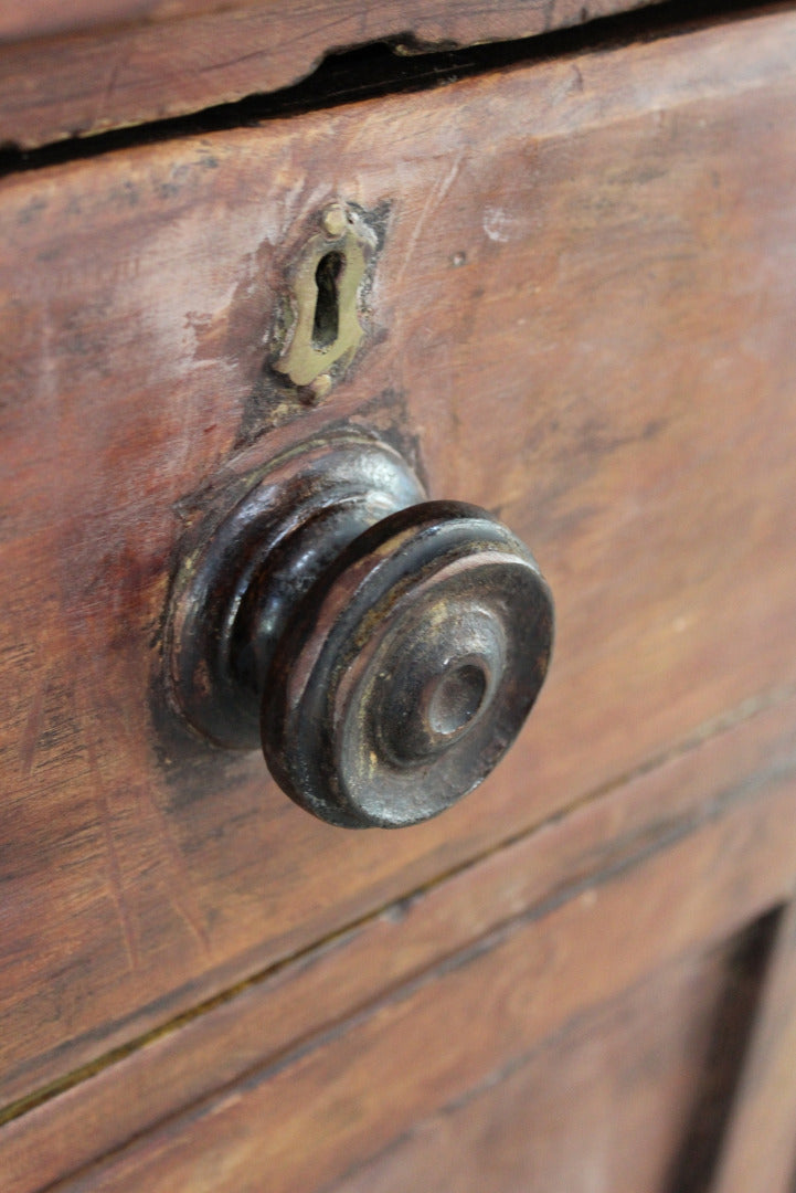 Rustic Stained Pine Glazed Dresser - Kernow Furniture