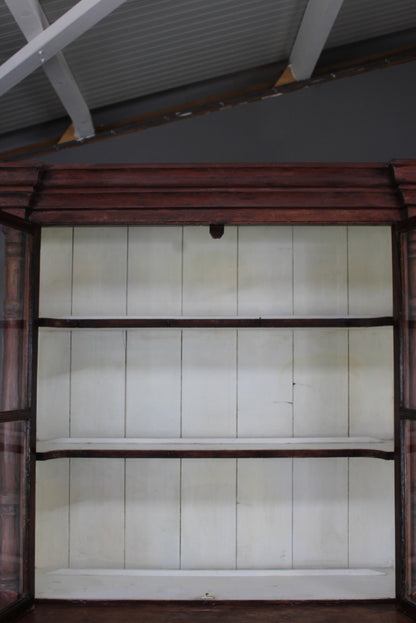 Rustic Stained Pine Glazed Dresser - Kernow Furniture