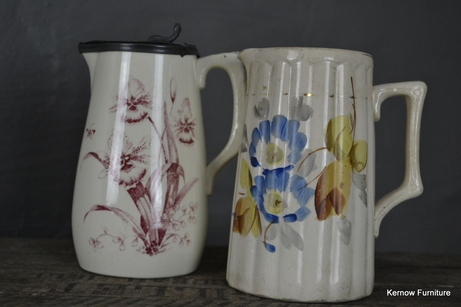 Pair Victorian Jugs - Kernow Furniture