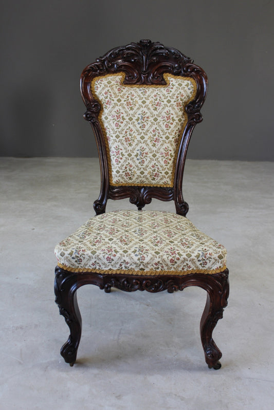 Victorian Rosewood Occasional Chair - Kernow Furniture