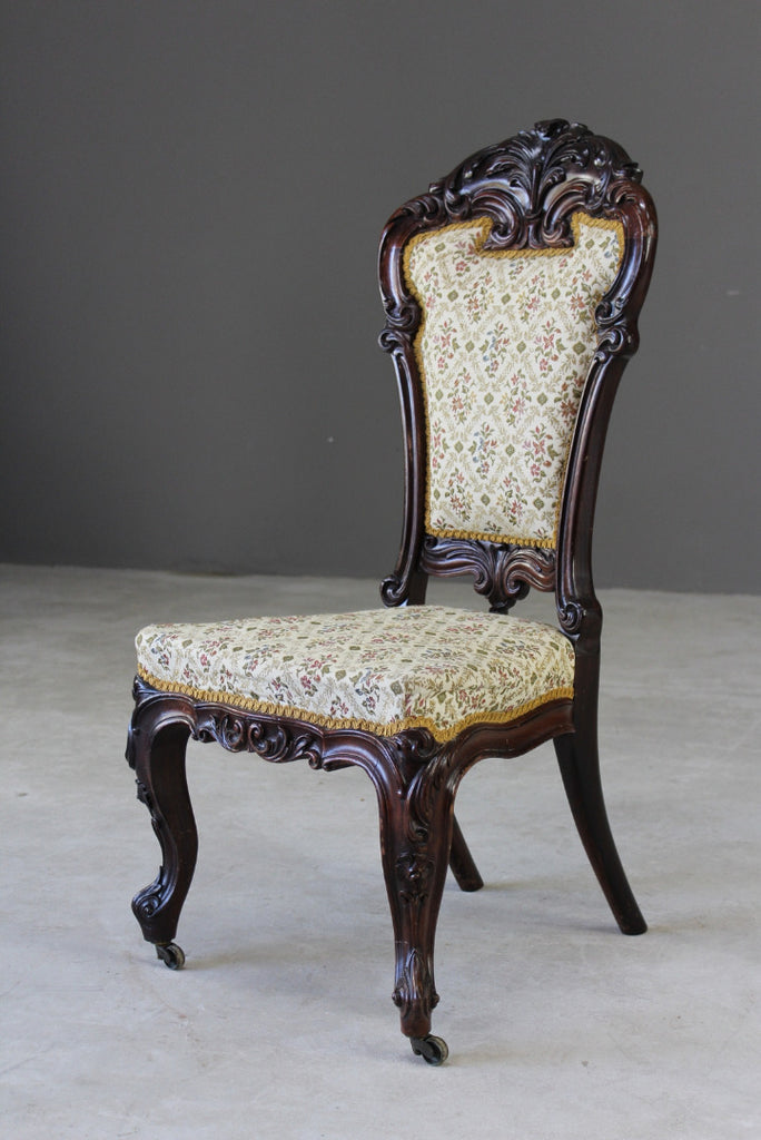 Victorian Rosewood Occasional Chair - Kernow Furniture
