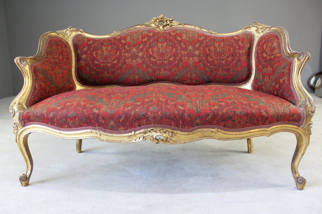Giltwood French Louis XV Style Sofa - Kernow Furniture