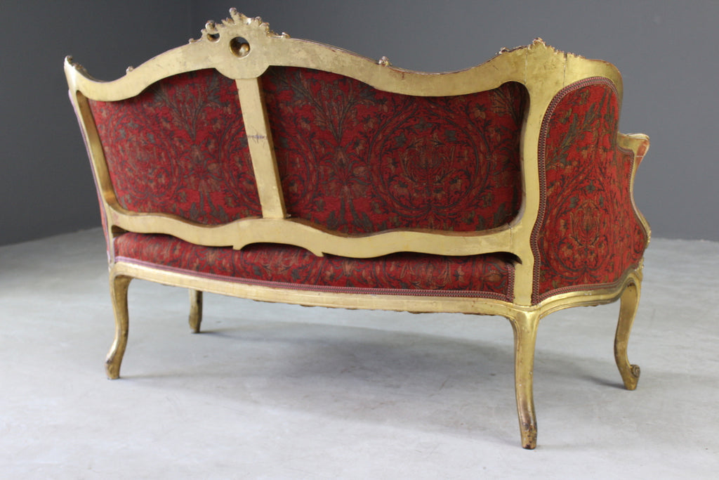 Giltwood French Louis XV Style Sofa - Kernow Furniture