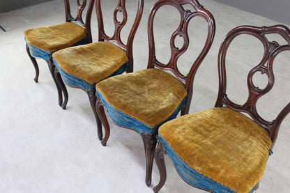 4 Victorian Rosewood Dining Chairs by Gillows - Kernow Furniture