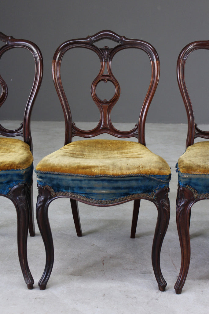 4 Victorian Rosewood Dining Chairs by Gillows - Kernow Furniture