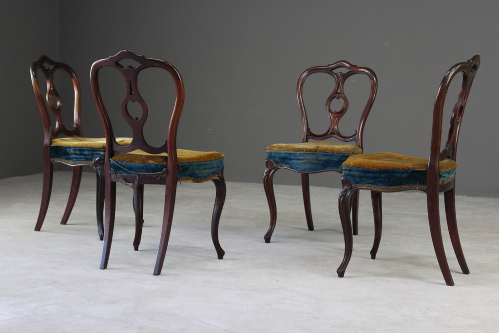 4 Victorian Rosewood Dining Chairs by Gillows - Kernow Furniture