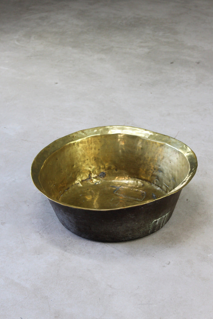 Antique Brass Basin Bowl - Kernow Furniture