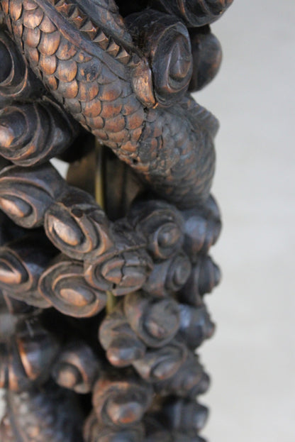 Chinese Carved Standard Lamp - Kernow Furniture