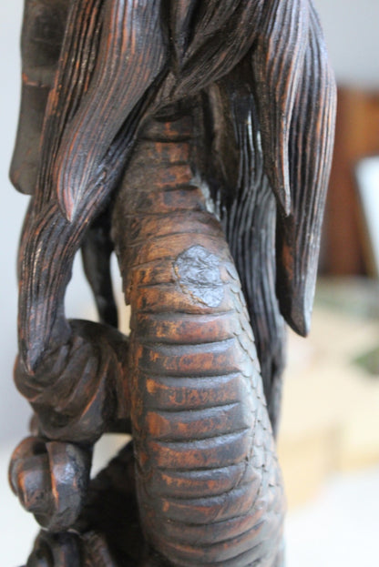 Chinese Carved Standard Lamp - Kernow Furniture