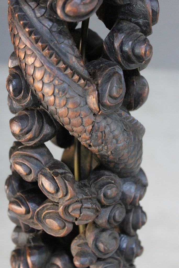 Chinese Carved Standard Lamp - Kernow Furniture