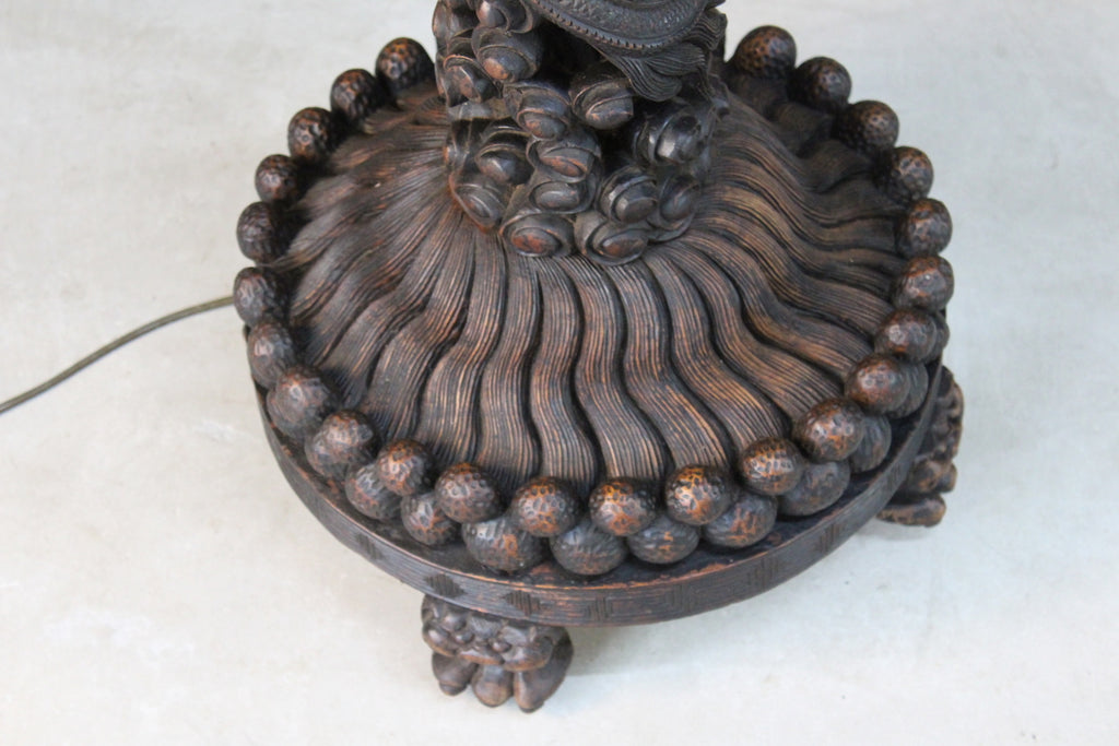 Chinese Carved Standard Lamp - Kernow Furniture