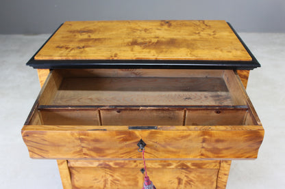 Antique Biedermeier Satin Sycamore Chest - Kernow Furniture