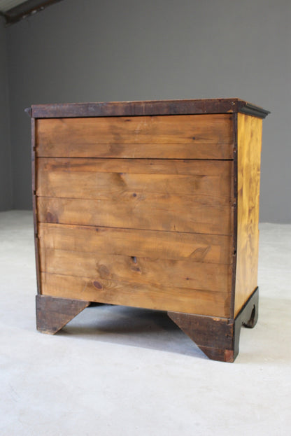 Antique Biedermeier Satin Sycamore Chest - Kernow Furniture