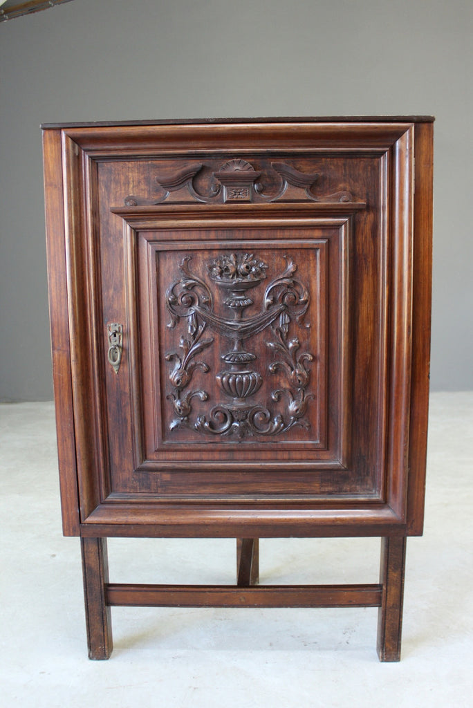 Carved Mahogany Corner Cupboard - Kernow Furniture