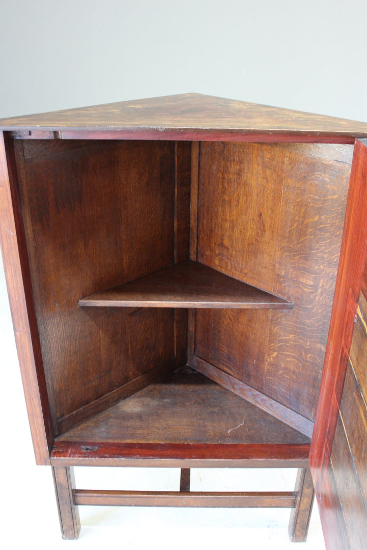 Carved Mahogany Corner Cupboard - Kernow Furniture