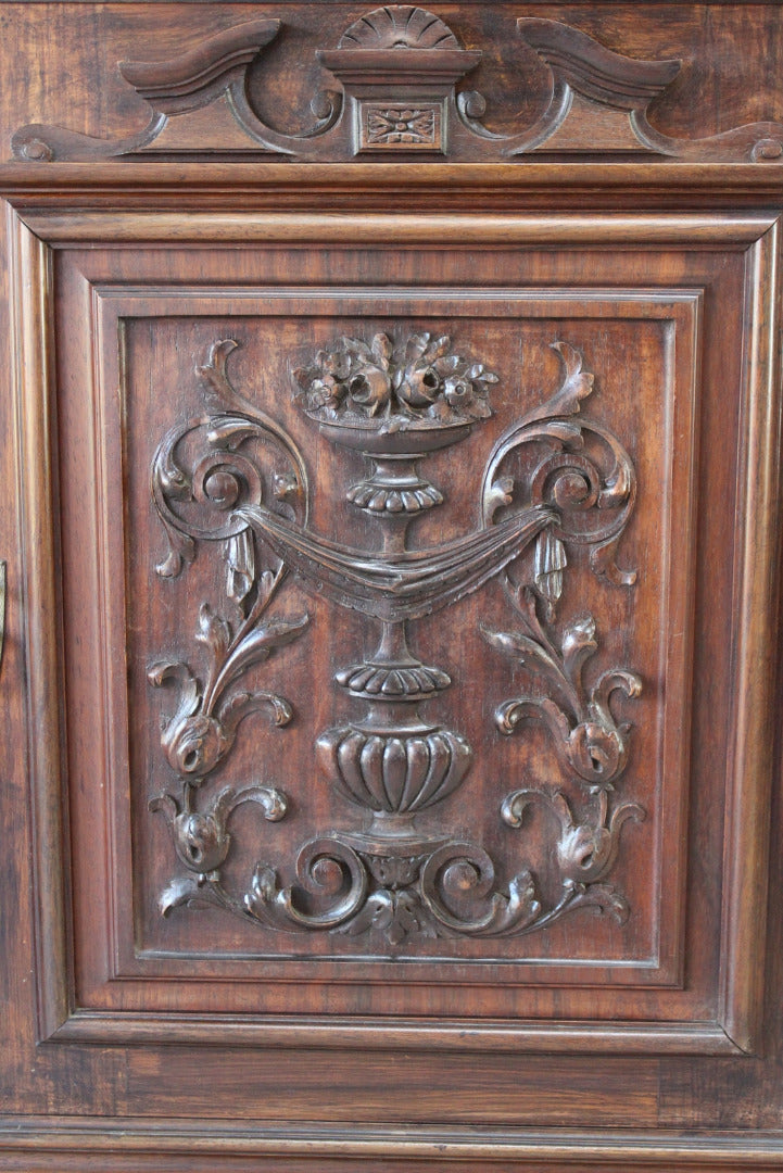 Carved Mahogany Corner Cupboard - Kernow Furniture