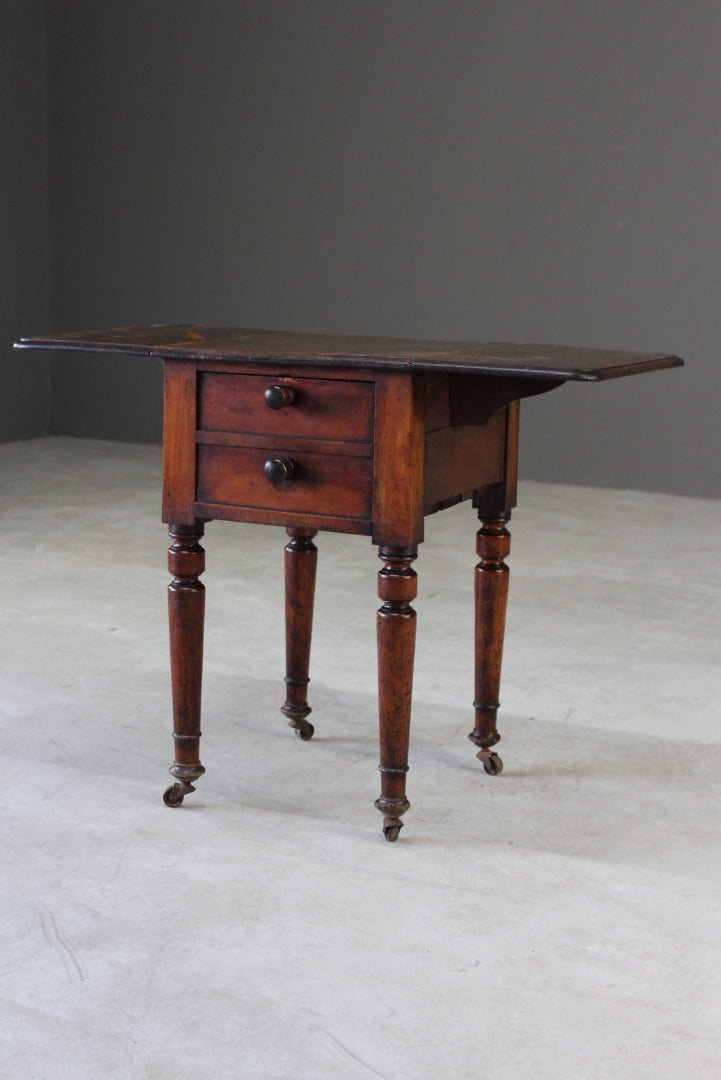 Antique Victorian Mahogany Drop Leaf Pot Cupboard - Kernow Furniture