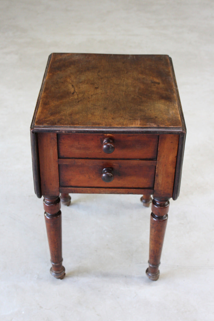 Antique Victorian Mahogany Drop Leaf Pot Cupboard - Kernow Furniture