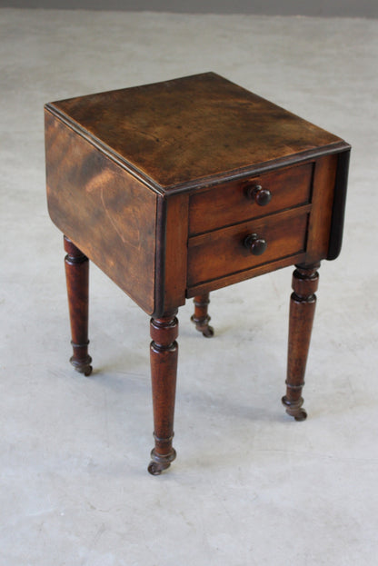 Antique Victorian Mahogany Drop Leaf Pot Cupboard - Kernow Furniture