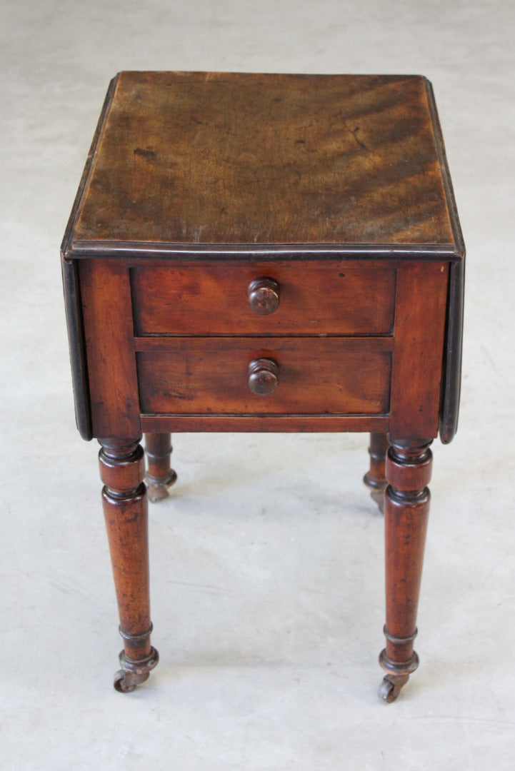 Antique Victorian Mahogany Drop Leaf Pot Cupboard - Kernow Furniture