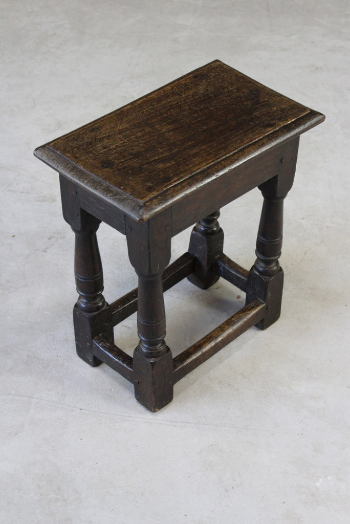 Antique Oak Joint Stool - Kernow Furniture