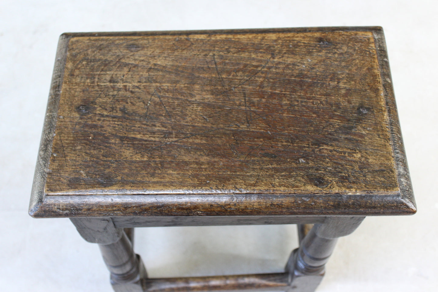 Antique Oak Joint Stool - Kernow Furniture