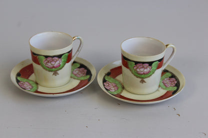 Pair Vintage Coffee Cups - Kernow Furniture